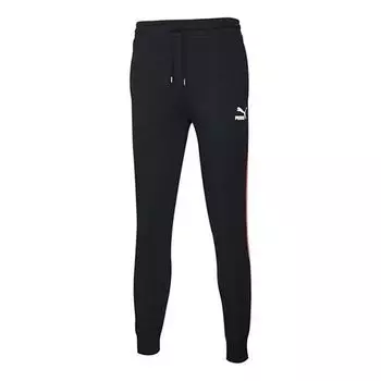 Брюки sport track pants 'black white' Puma, черный