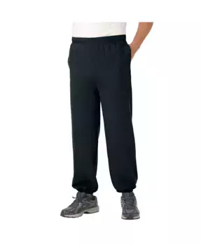 Брюки спортивные Big & Tall с манжетами на резинке из флиса KingSize, черный