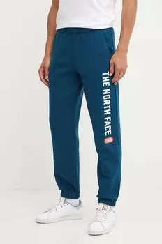 Брюки Спортивные брюки Varsity с графическим рисунком The North Face, бирюзовый