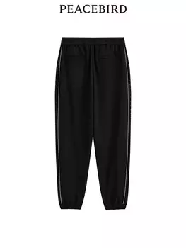 Брюки спортивные мужские Peacebird с завязкой, черный