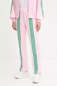 Брюки спортивные велюровые 70s Velour Track Pant Adidas Originals, розовый