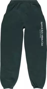 Брюки Sporty &amp; Rich Athletic Club Sweatpant 'Forest/White', зеленый