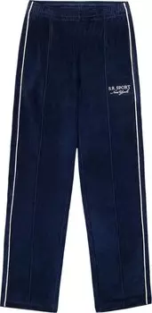 Брюки Sporty &amp; Rich SR Sport Velour Track Pant 'Navy/White', синий