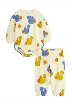 Брюки SQUIRRELS BABY KIT UNISEX Mini Rodini, цвет beige/yellow/blue