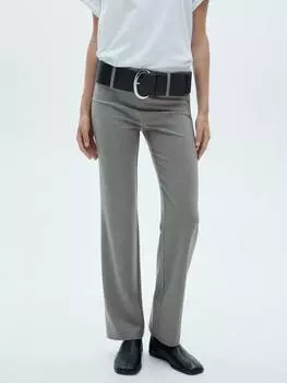 Брюки средней посадки aria Mango, серый