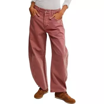 Брюки средней посадки barrel Free People, цвет sunsetter