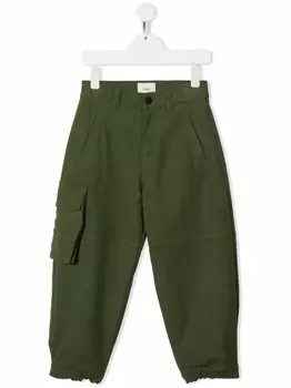 Брюки средней посадки Fendi Kids, зеленый