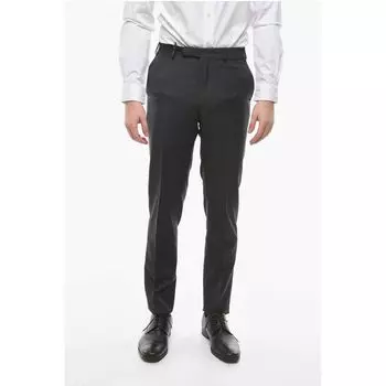Брюки средней посадки из натуральной шерсти Corneliani, Gray