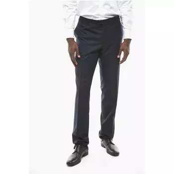Брюки средней посадки из натуральной шерсти Corneliani, Blue