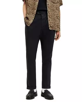 Брюки стандартного кроя ALLSAINTS Tallis с манжетами, черный