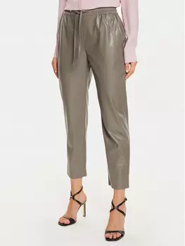 Брюки стандартного кроя из искусственной кожи Marella, бежевый