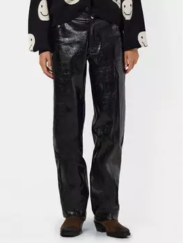 Брюки стандартного кроя из искусственной кожи Noisy May, черный