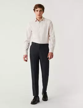 Брюки стандартного кроя с активной талией Marks & Spencer, темно-синий