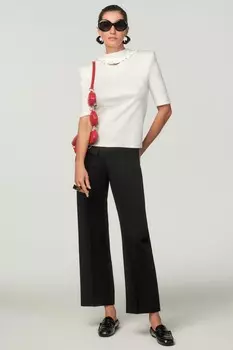 Брюки Stefano Pilati x zara из шерсти с низкой посадкой ZARA, черный