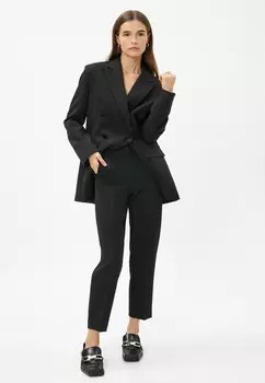 Брюки STITCH DETAIL STRAIGHT LEG CIGARETTE Koton, черный