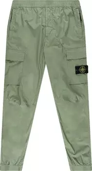 Брюки Stone Island Elastic Waist Logo Patched Cargo Pants 'Green', зеленый