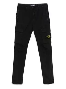 Брюки Stone Island Junior Compass-badge, черный
