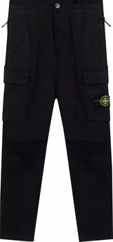 Брюки Stone Island Logo Patch Pocket Pants 'Black', черный