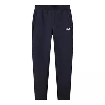 Брюки straight casual pants stay warm sports knit long pants blue Fila, синий