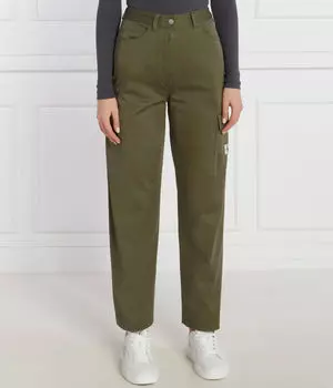 Брюки Straight fit Calvin Klein Jeans, хаки