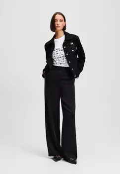Брюки STRAIGHT-LEG KARL LAGERFELD, черный
