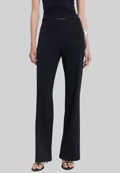 Брюки STRAIGHT MID RISE Mango, черный