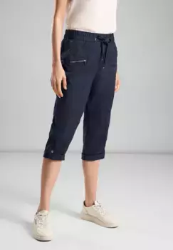Брюки STREET ONE 3/4, длина 3/4, синий