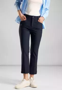 Брюки STREET ONE Bootcut, технострейч, синий