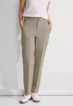 Брюки STREET ONE, технострейч, бежевый