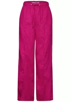Брюки STREET ONE Wide leg Pleated Pants, тёмно-розовый