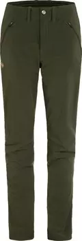 Брюки стрейч Abisko Trail - женские Fjallraven, зеленый
