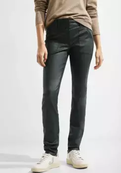 Брюки стрейч Cecil с покрытием, зеленый