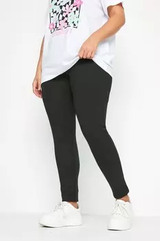 Брюки стрейч из ткани понте Yours Curve, черный