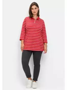 Брюки-стрейч Sheego "больших размеров" для узких ног и большого живота, серый