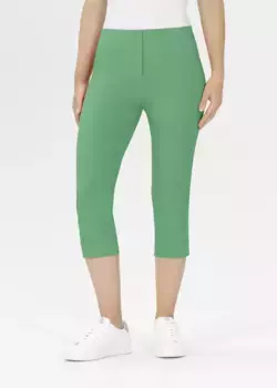 Брюки-стрейч Stehmann "INA", длина до щиколотки, зеленый
