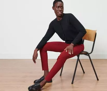 Брюки стрейч Tchibo, темно-красный