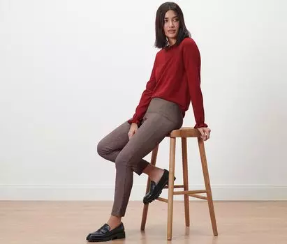 Брюки стрейч в клетку Tchibo