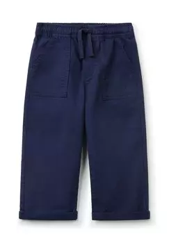 Брюки STRETCH JOGGERS WITH DRAWSTRING United Colors of Benetton, синий