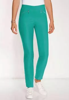 Брюки STRETCH LOUISA SUPERELASTISCHE MIT REISSVERSCHLUSSTASCHEN GOLDNER, зеленый