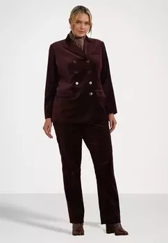 Брюки STRETCH VELVET STRAIGHT-LEG PANT Lauren Ralph Lauren Woman, черный