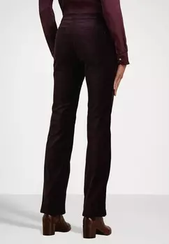 Брюки STRETCH VELVET STRAIGHT LEG PANT Lauren Ralph Lauren Petite, Бордо