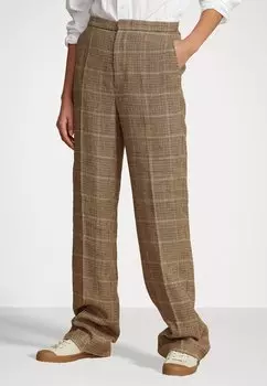 Брюки Strght Full Length Flat Front Polo Ralph Lauren, цвет brown multi