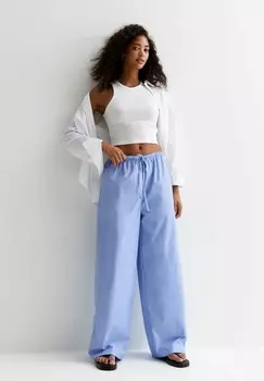 Брюки STRIPE PRINT WIDE LEG New Look, синий