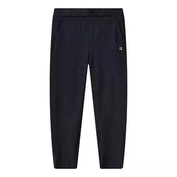 Брюки stripe straight knit casual long pants blue Fila, синий