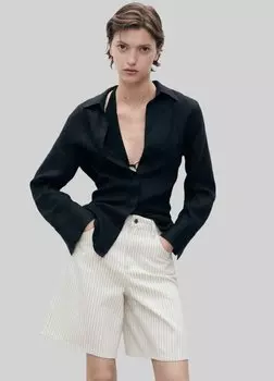 Брюки STRIPED Mango, кремовый