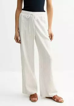 Брюки STRIPED WIDE LEG New Look, белый