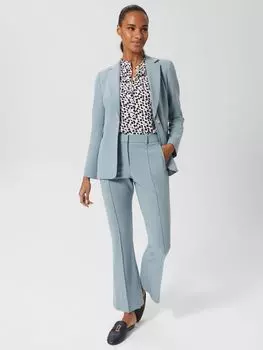 Брюки строгого кроя Hobbs Cassia из смесовой шерсти, темно-синие