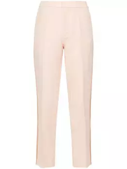 Брюки строгого кроя из смесовой шерсти Fabiana Filippi, розовый