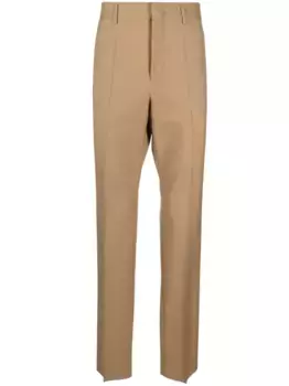 Брюки строгого кроя из смесовой шерсти VALENTINO GARAVANI, нейтральный