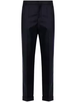 Брюки строгого кроя из вирджинской шерсти Balmain, синий